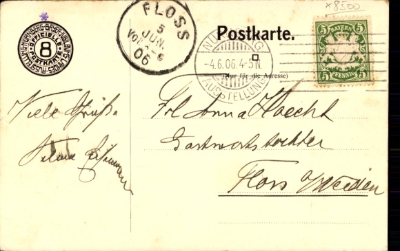 Artist PC Nuremberg, Bavarian anniversary state exhibition 1906, machine hall