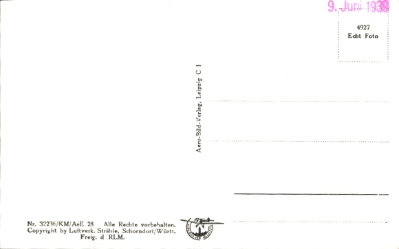 Postcard Hohegeiß Braunlage in the Upper Harz, aerial photograph