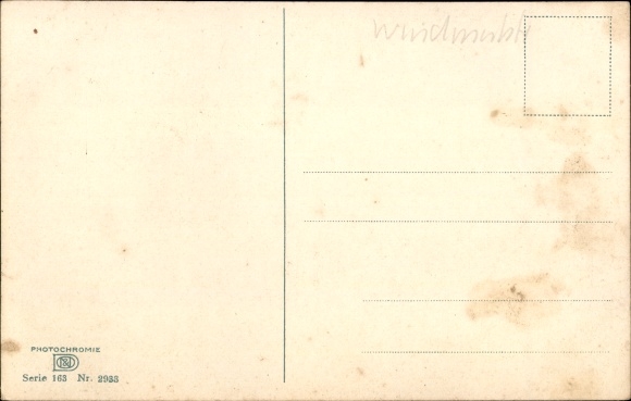 Postcard Monnikendam Waterland North Holland The Netherlands, Windmill