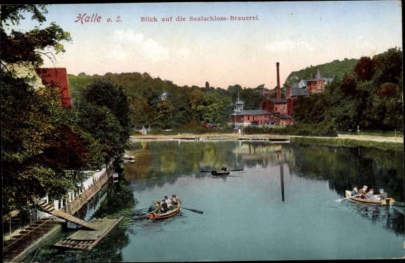 KP Halle an der Saale, browar Saalschloss, łódź wiosłowa