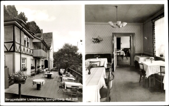 Postcard Spangenberg in Hesse, mountain restaurant Liebenbach