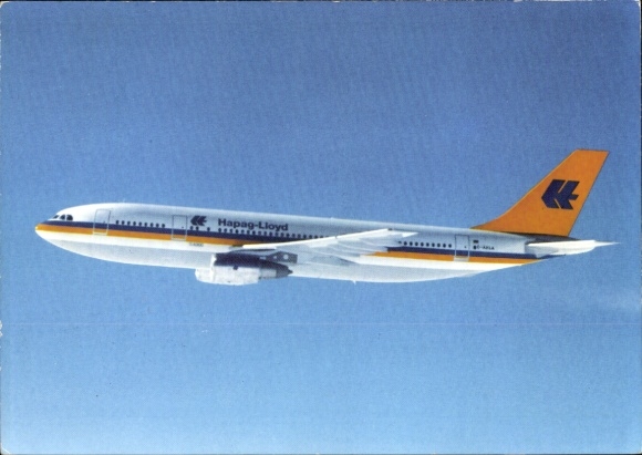 Postcard passenger aircraft of Hapag Lloyd, Airbus A 300 B 4