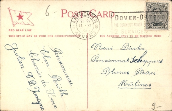 Artysta lito Cassiens, H., Red Star Line, parowce, marynarze