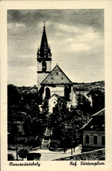Ak Târgu Mureș Neumarkt am Mieresch Marosvásárhely Transsylvanië Roemenië, Kerk