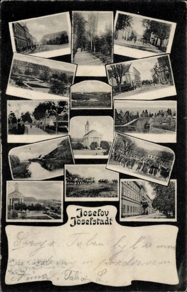 Ak Wien 8 Josefstadt, Diverse foto's van kerk, landschap, historische gebouwen