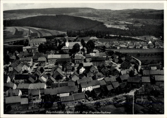Ak Baumholder im Westrich, luchtfoto