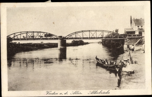 Postcard Verden an der Aller, Allerbrücke
