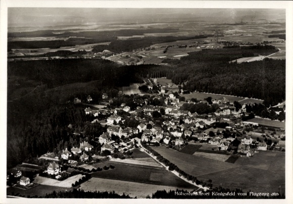 Ak Königsfeld im Schwarzwald Baden, Fliegeraufnahme
