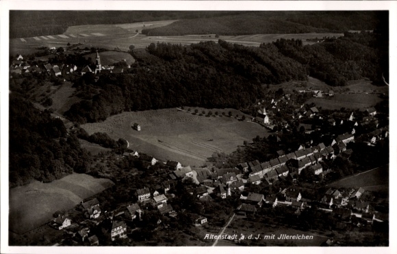 Ak Altenstadt an der Iller, Fliegeraufnahme, Illereichen