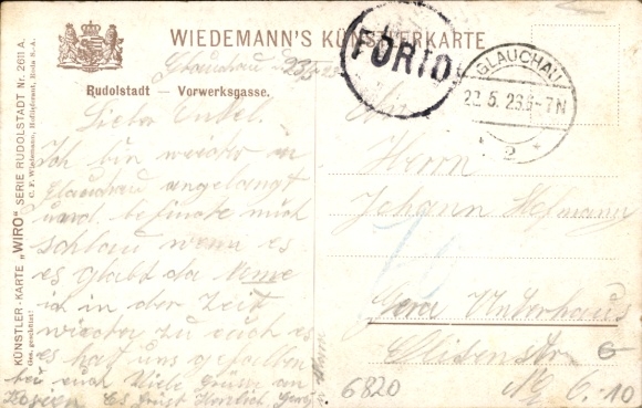 Künstler Ak Rudolstadt in Thüringen, Vorwerksgasse