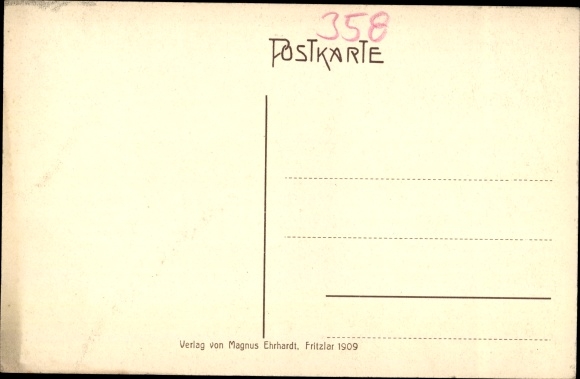 Postcard Fritzlar in Hesse, Münsterstrasse, business