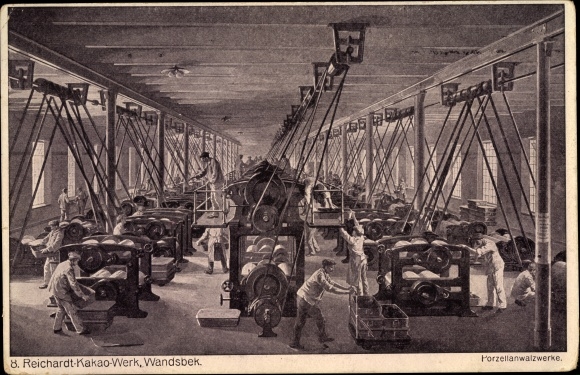 PC Hamburg Wandsbek, Reichardt cocoa factory, porcelain rolling mills, workers