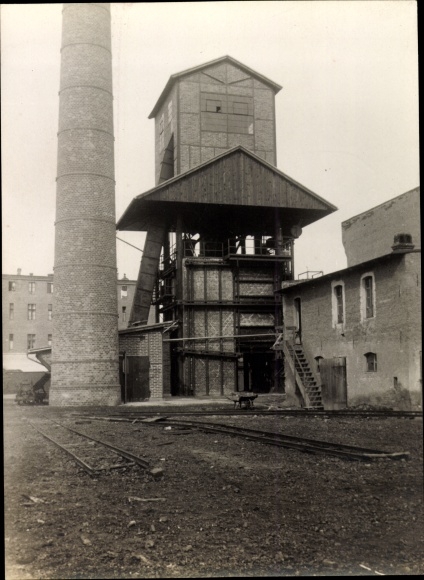 Photo Iława Deutsch Eylau West Prussia, gas works under construction, construction site, Didier company, 1926