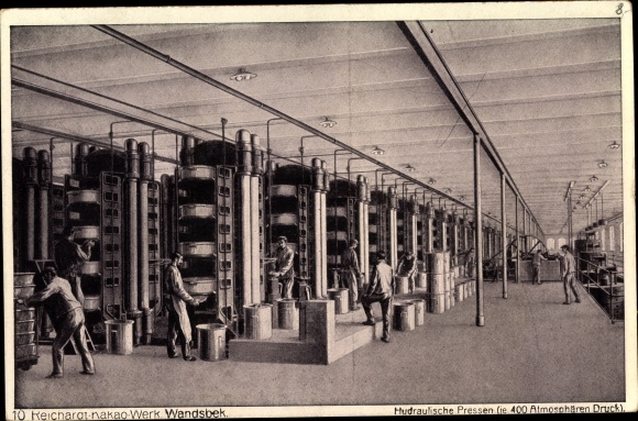 PC Hamburg Wandsbek, Reichardt cocoa plant, hydraulic presses