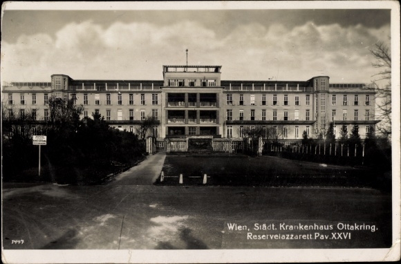 Photo Postcard Wien 16. Ottakring Austria, municipal hospital, reserve hospital Pav. XXVI