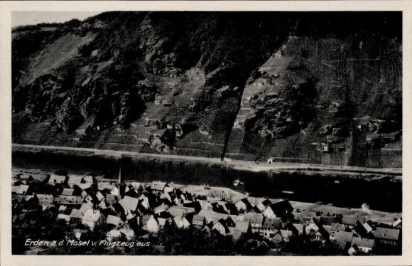 Ak Erden an der Mosel, Fliegeraufnahme