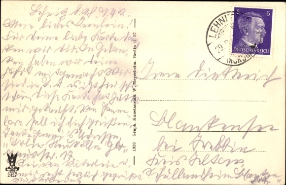 Postcard Lehnitz on the Oranienburg Nordbahn in the district of Oberhavel, Gutsplatz