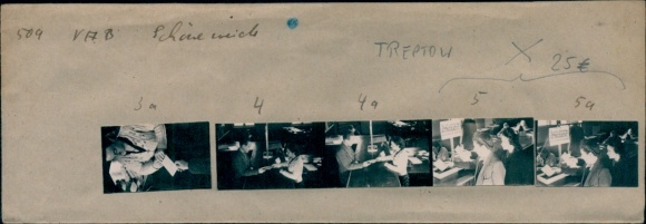 Contact print photos Berlin Treptow, VAB Schöneweide, 5 photos approx. 4x2 cm