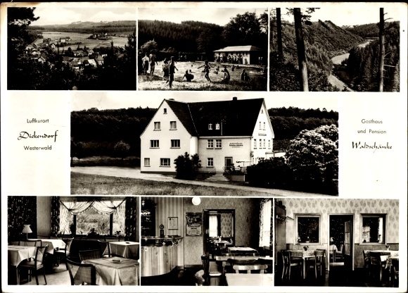 Postcard Dickendorf Westerwald, inn and pension Waldschänke, Herm. mayer