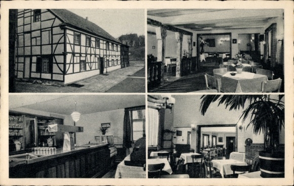Postcard Mülheim an der Ruhr, Haus Walkmühle in Ruhmbachtal, interior view