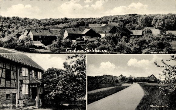 KP Stolzhausen Waldkappel w Hesji, widok ogólny, restauracja Barth, ul