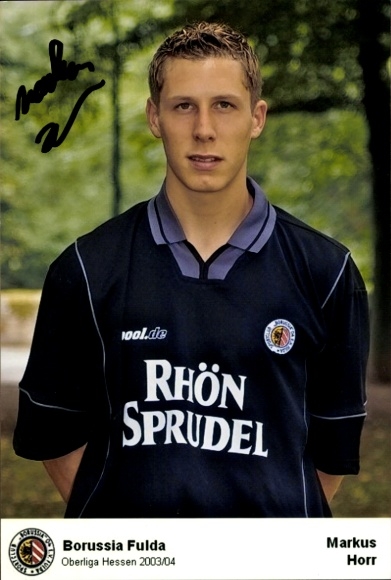 Autogrammkarte Fußballer Markus Horr, SC Borussia Fulda, Autogramm