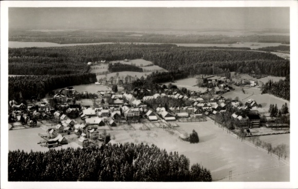 Ak Königsfeld im Schwarzwald, Fliegeraufnahme,  Winter