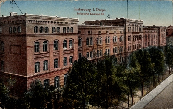 Ak Tschernjachowsk Insterburg Ostpreußen, Infanterie-Kaserne 45
