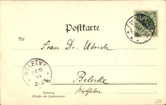 Postcard Opladen Leverkusen in the Rhineland, Bahnhofstraße