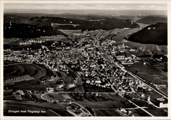 Ak Ebingen Albstadt in Württemberg, Fliegeraufnahme
