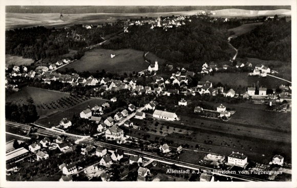 Ak Altenstadt an der Iller, Fliegeraufnahme, Illereichen