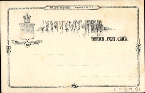 Vorläufer Litho Helgoland in Schleswig Holstein, Heligoland, 10 Pfennig