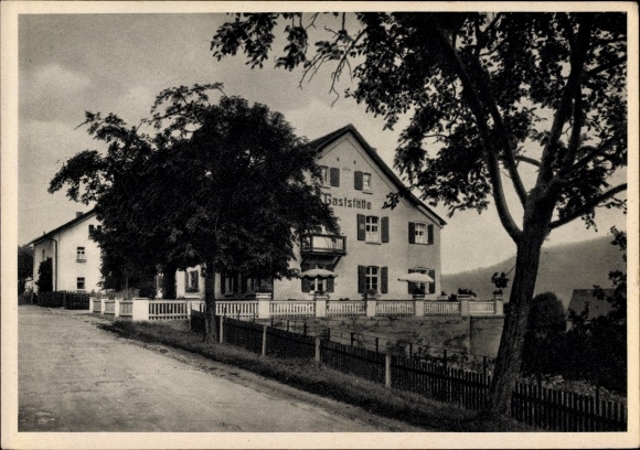 Ak Pommelsbrunn Mittelfranken, Gaststätte Zum Bahnhof, Inh. Wilhelm Lutz