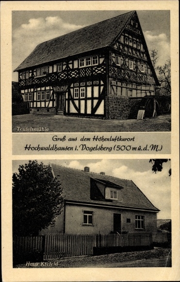 PC Ilbeshausen Hochwaldhausen Grebenhain Hesse, Teufelsmühle, house Krefeld