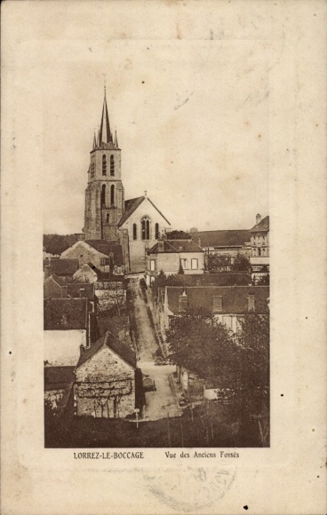 Ak Lorrez le Bocage Seine et Marne, uitzicht op de Anciens Fosses