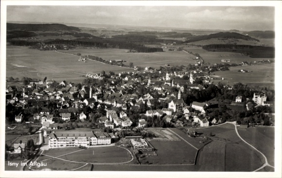 Ak Isny im Allgäu, Fliegeraufnahme