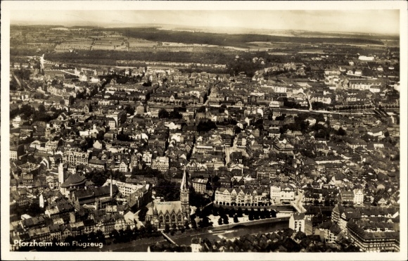 PC Pforzheim in the Black Forest, aerial photo