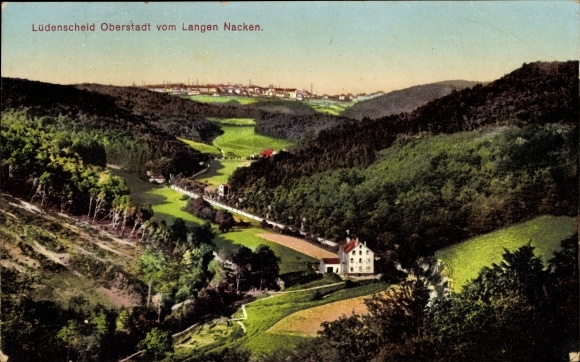 Ak Lüdenscheid im Märkischen Kreis, Oberstadt vom Langen Nacken