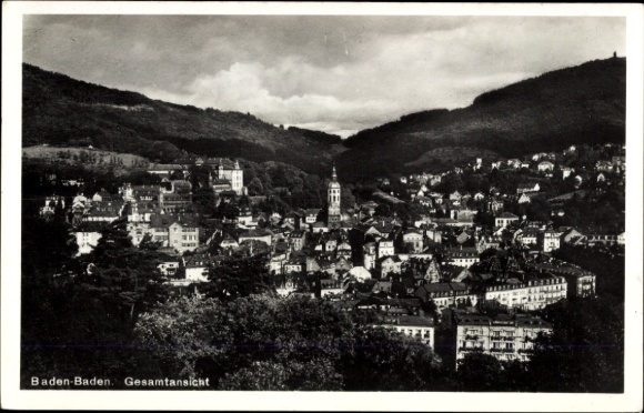 Postcard Baden Baden am Schwarzwald, general view
