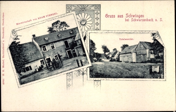 Art Nouveau PC Schwingen Schwarzenbach an der Saale Upper Franconia, beer restaurant by Adam Stengel