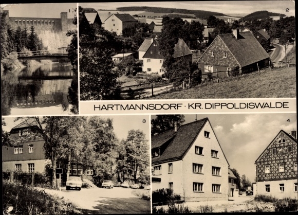 PC Hartmannsdorf Reichenau in the Ore Mountains, Lehnmühlensperre, dam café, apprentice hostel