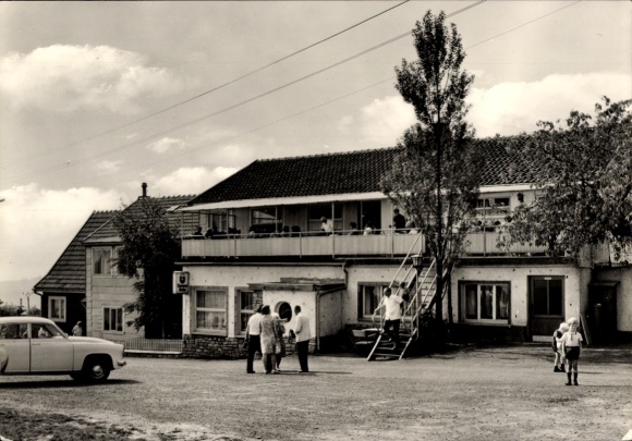 Postcard Waffenrod Hinterrod Eisfeld Thuringia, Park Cafe