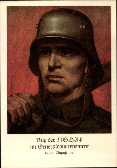 Artist Postcard Kraków Kraków Poland, Day of the NSDAP in the General Government 1941