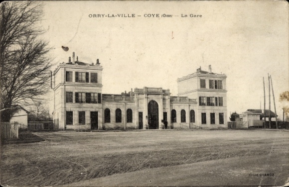 Ak Orry la Ville Oise, Bahnhof