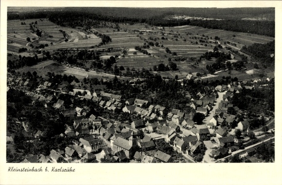 Postcard Kleinsteinbach Pfinztal am Kraichgau, aerial photograph