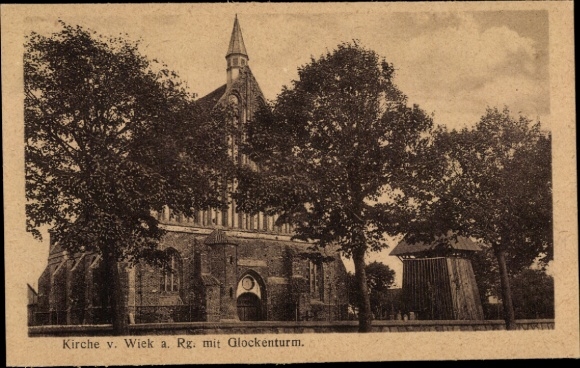 Ak Wiek op Rügen, kerk, klokkentoren