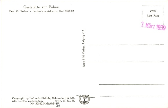 Postcard Berlin Köpenick Schmöckwitz, aerial photograph