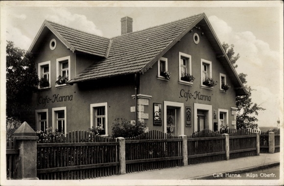 Ak Küps im Frankenwald Bayern, Café Hanna, Außenansicht