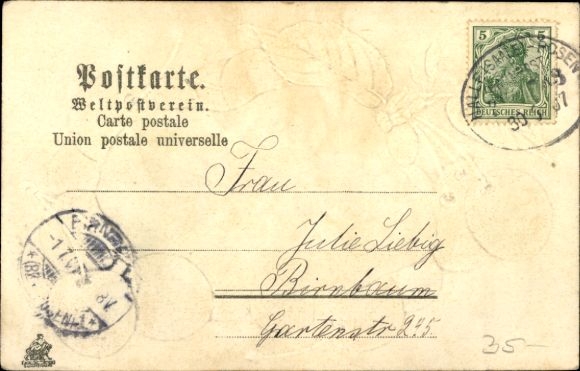 Kirsch Embossed Chromo-Litho Guben in Niederlausitz, partial view