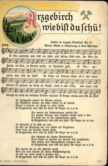 30 song cards, Anton Günther
